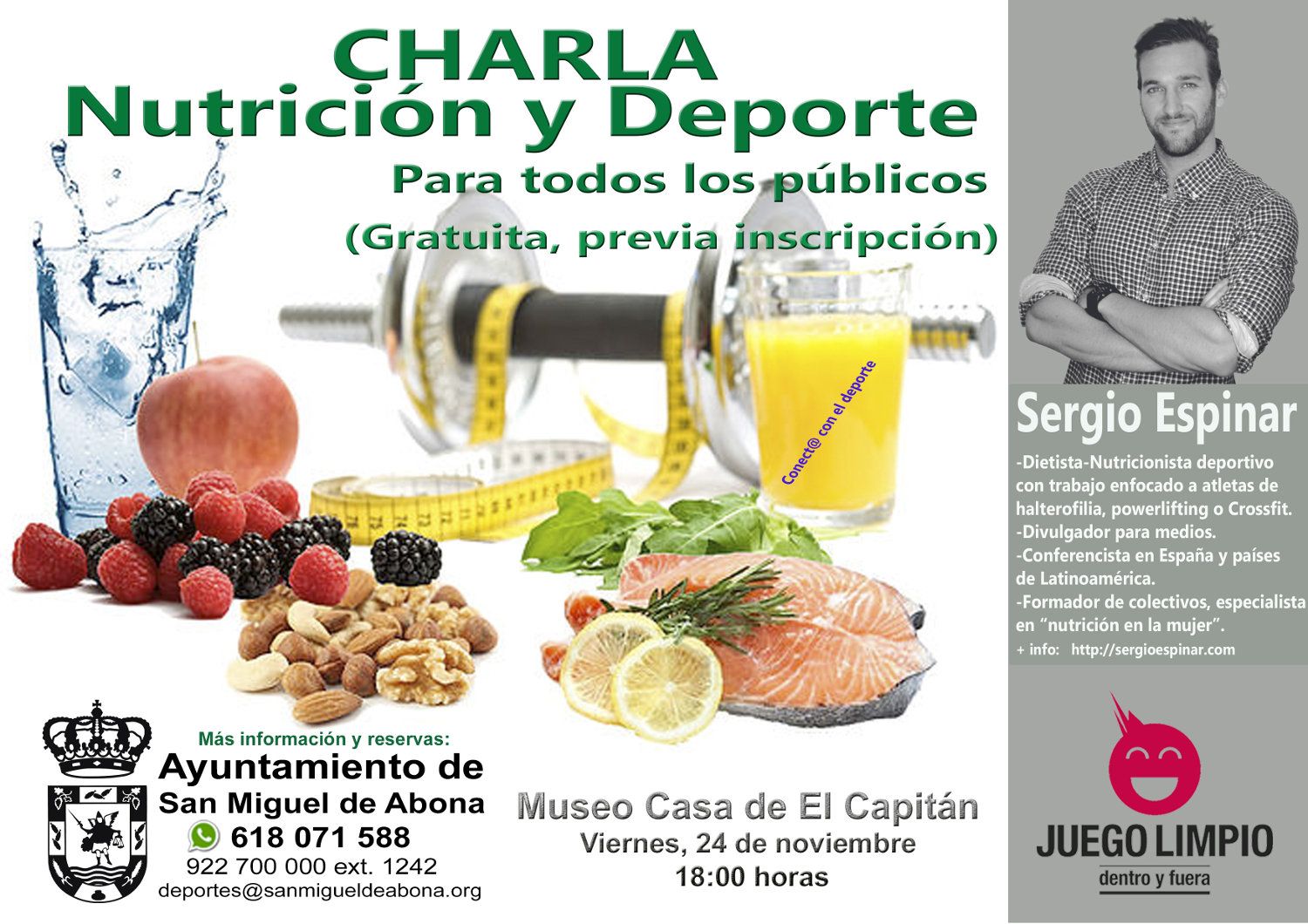 Charla Nutrición y Deporte de Sergio Espinar