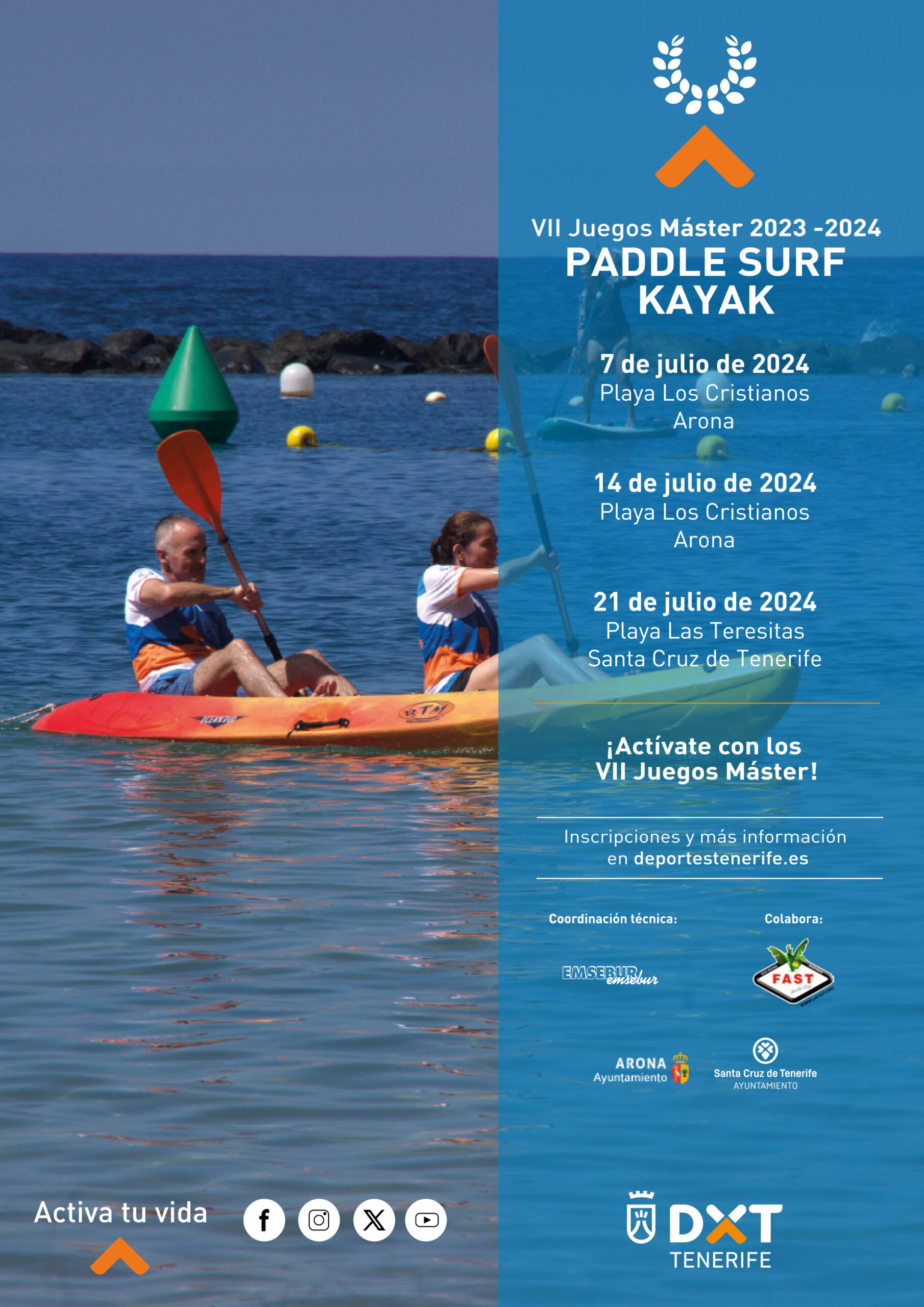 VII Juegos Máster 2023/2024 Paddle Surf y Kayak