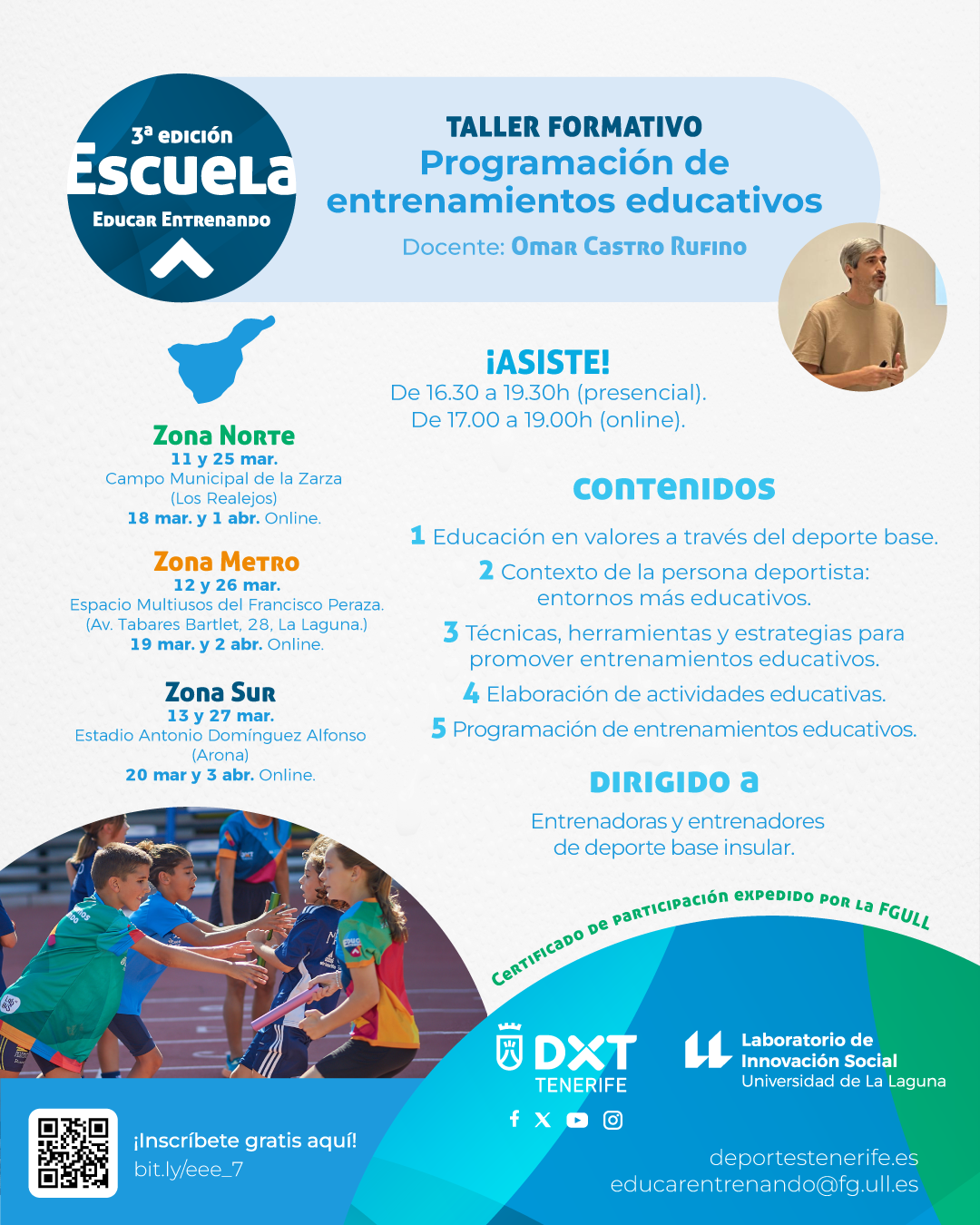 Taller formativo Programación de entrenamientos educativos