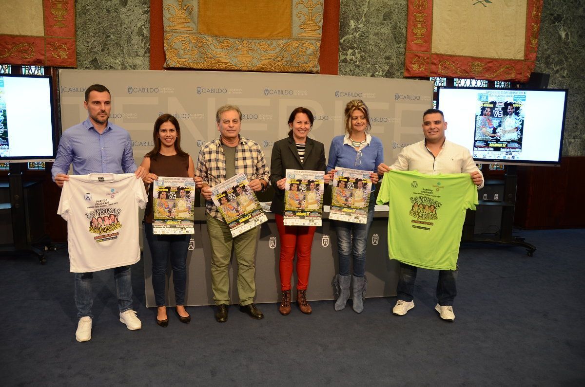 Presentado en el Cabildo de Tenerife el partido solidario a beneficio de Sonrisas Canarias (foto 1)