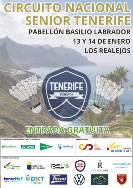 Tenerife acoge este fin de semana la primera prueba del Máster Senior de bádminton