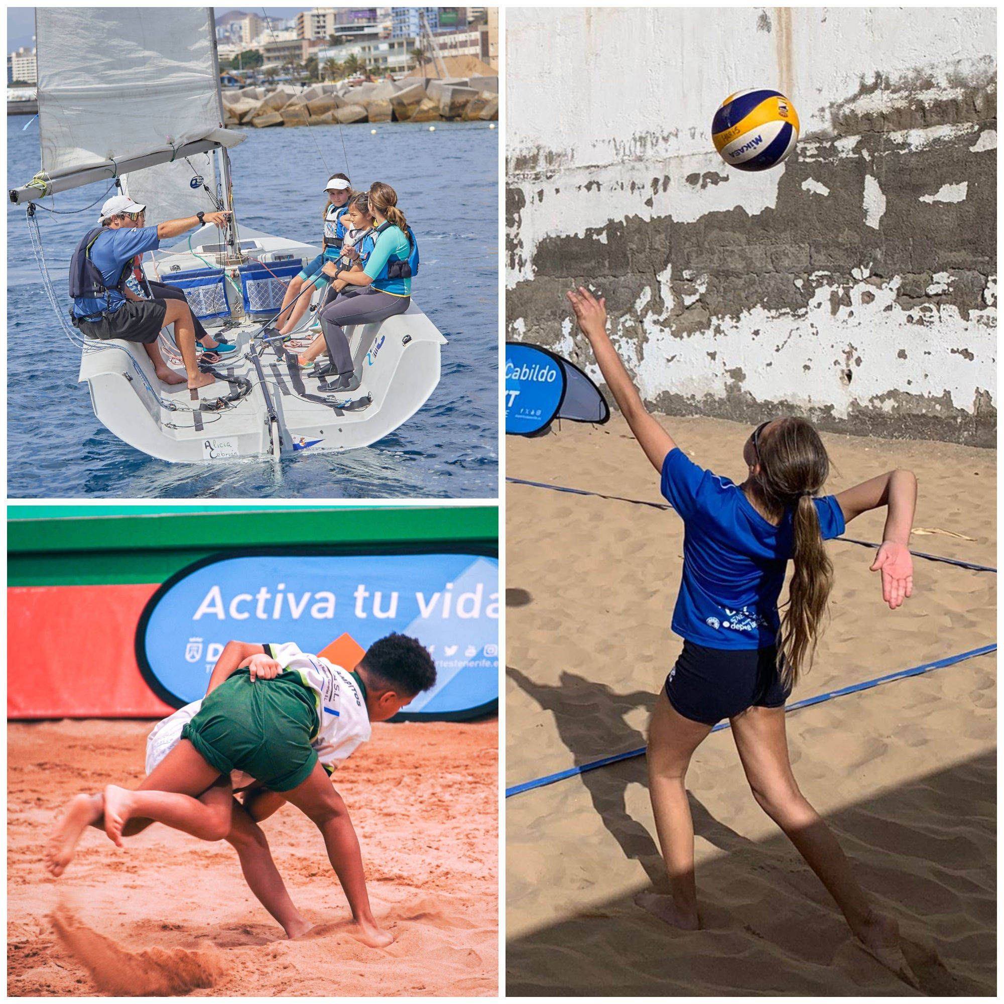 Lucha canaria, vóley-playa y vela protagonizan la actividad de los Juegos Cabildo este fin de semana