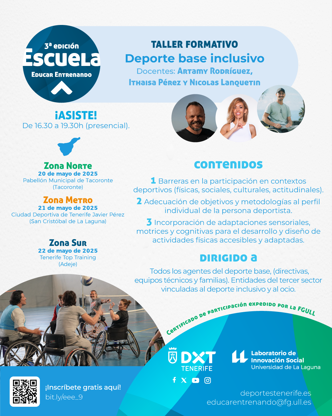 La inclusión en el deporte base protagoniza la próxima acción formativa de Educar Entrenando