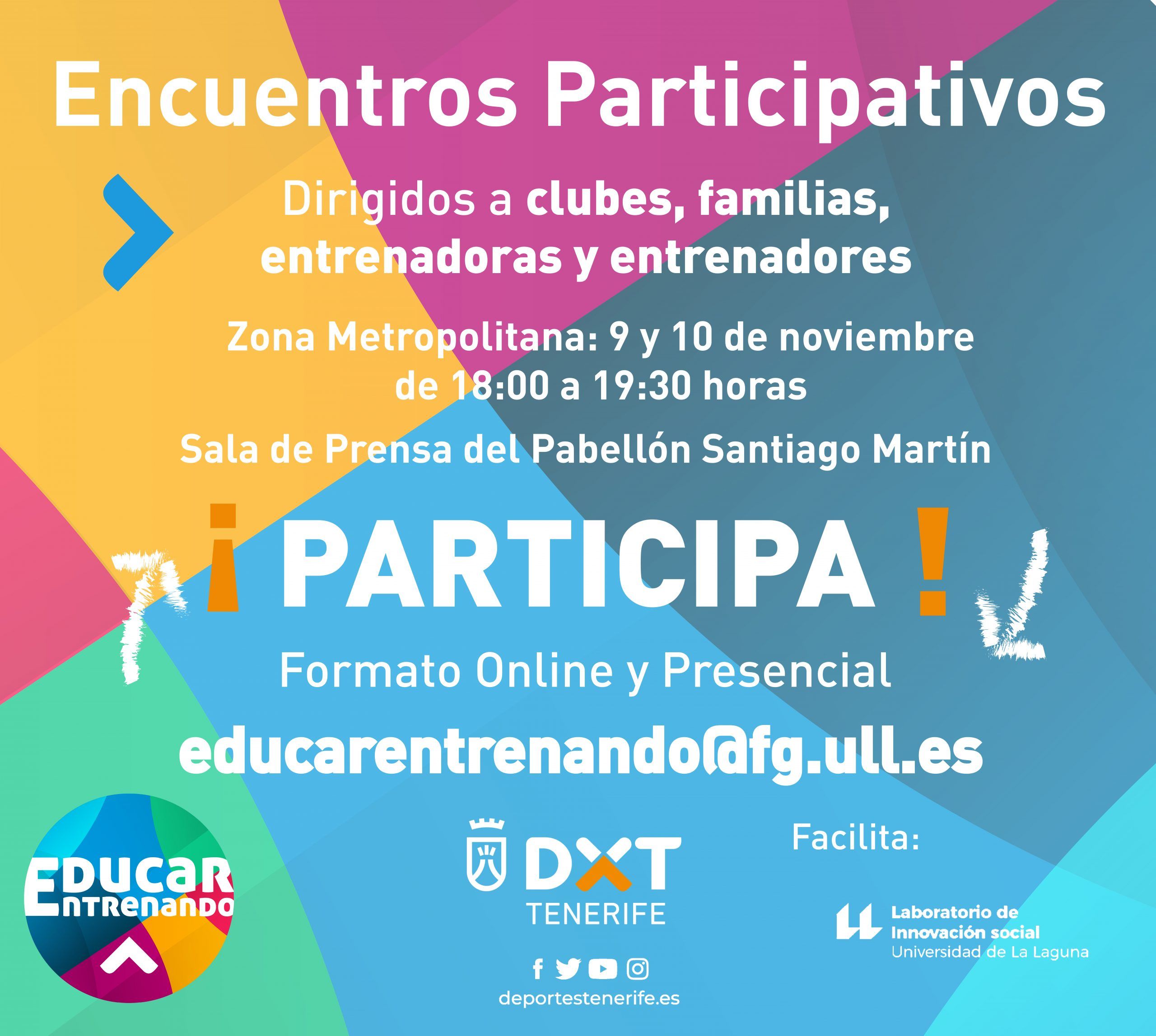 Comienzan los ‘Encuentros participativos’ de la fase de diagnóstico del programa ‘Educar Entrenando’ dirigidos a la comunidad educativa