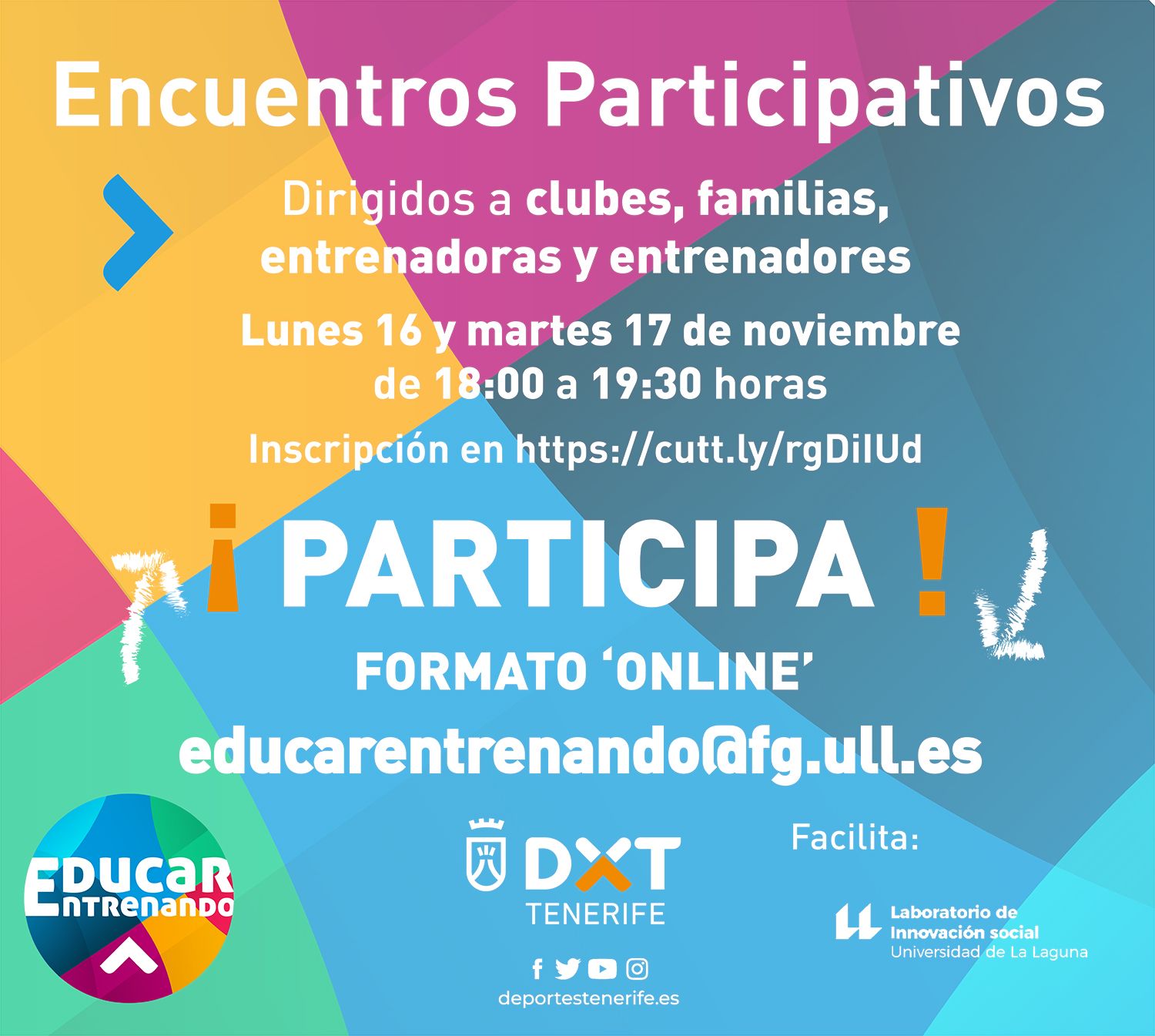 Los ‘Encuentros Participativos’ programados para la zona sur de la isla se desarrollarán únicamente en formato ‘online’