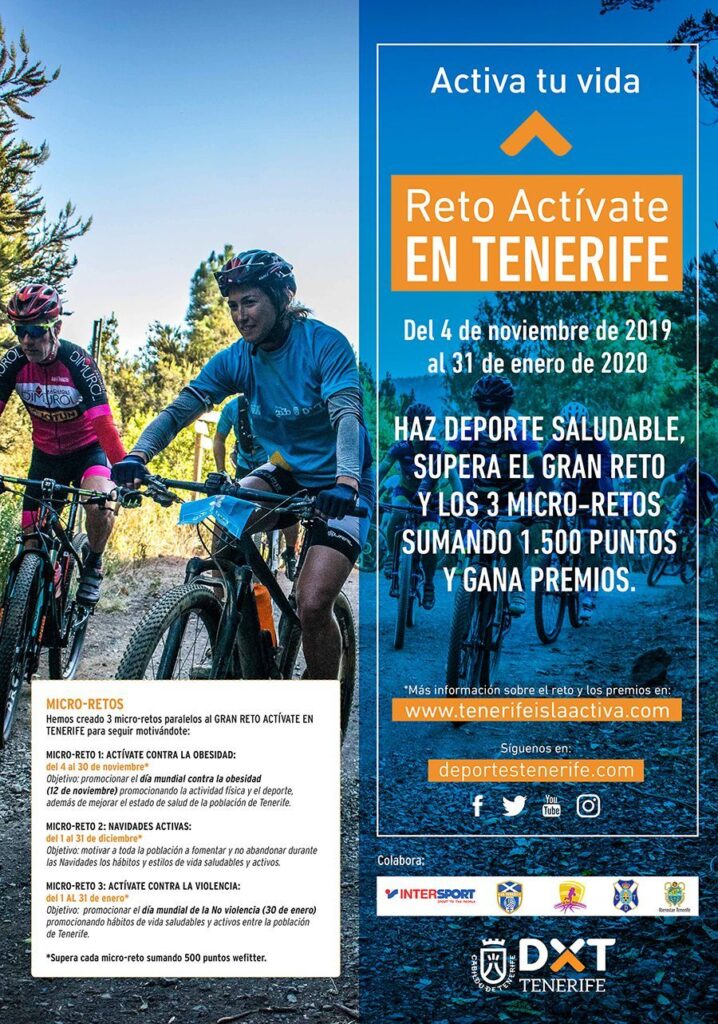El Cabildo pone en marcha un nuevo reto del programa ‘Tenerife Isla Activa’ para fomentar la actividad física