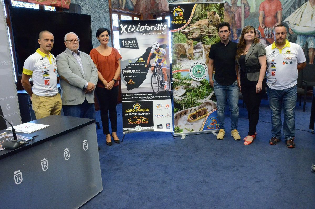 El Cabildo apoya la celebración este domingo de la X Cicloturista Loro Parque-Siam Park, con 200 deportistas