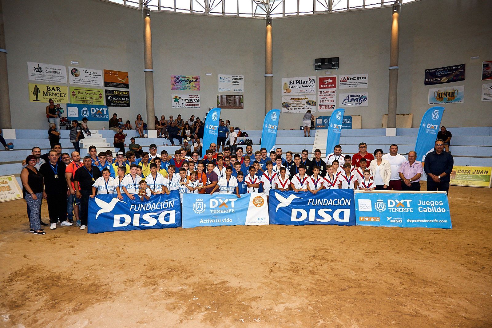 Los equipos de Arafo, Tegueste y San Miguel, campeones de lucha canaria de los XXX Juegos Cabildo