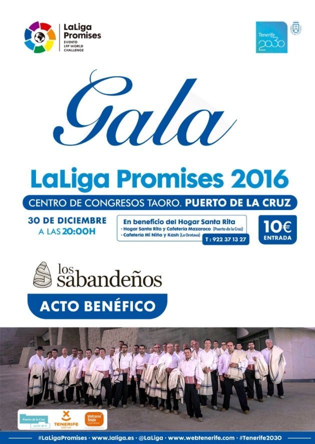 La Gala Benéfica del XXI Torneo LaLiga Promises de Tenerife contará con la actuación de Los Sabandeños