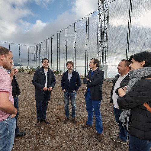 Visita a las obras de mejora del campo de fútbol El Mayato