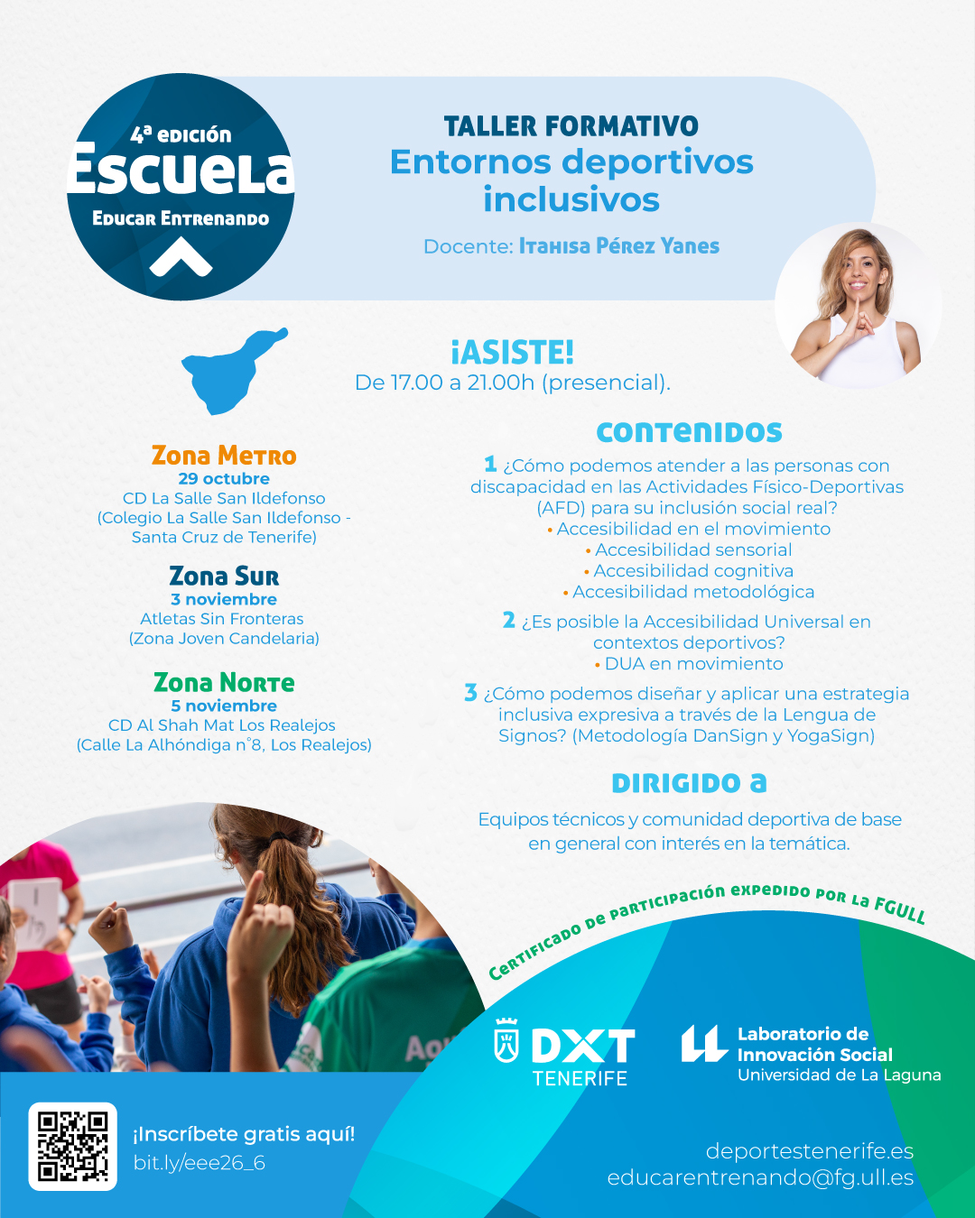 Taller formativo 'Entornos deportivos inclusivos'